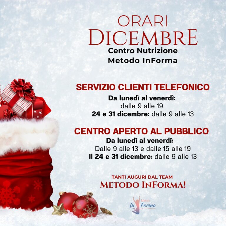 Orario Dicembre | Metodo InForma