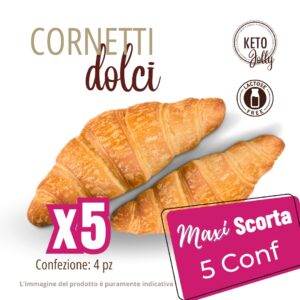 Cornetti dolci Maxiscorta 5pz | Metodo InForma