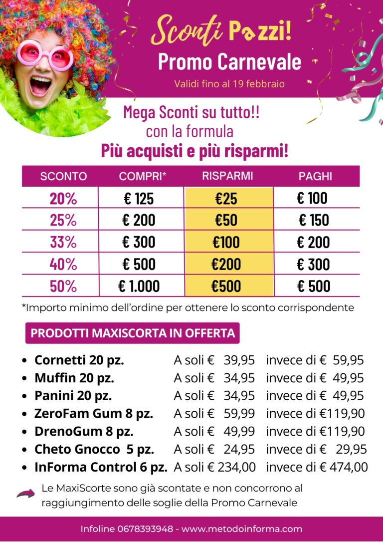 Promo Carnevale | Metodo InForma